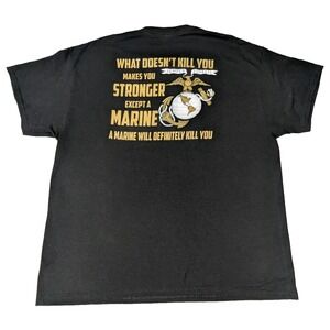 United States Marine USMC What Doesnt‎ Kill You Black T-Shirt - Men XL?